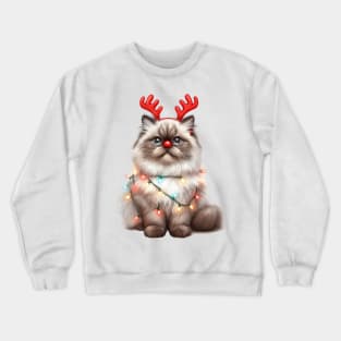 Christmas Red Nose Himalayan Cat Crewneck Sweatshirt